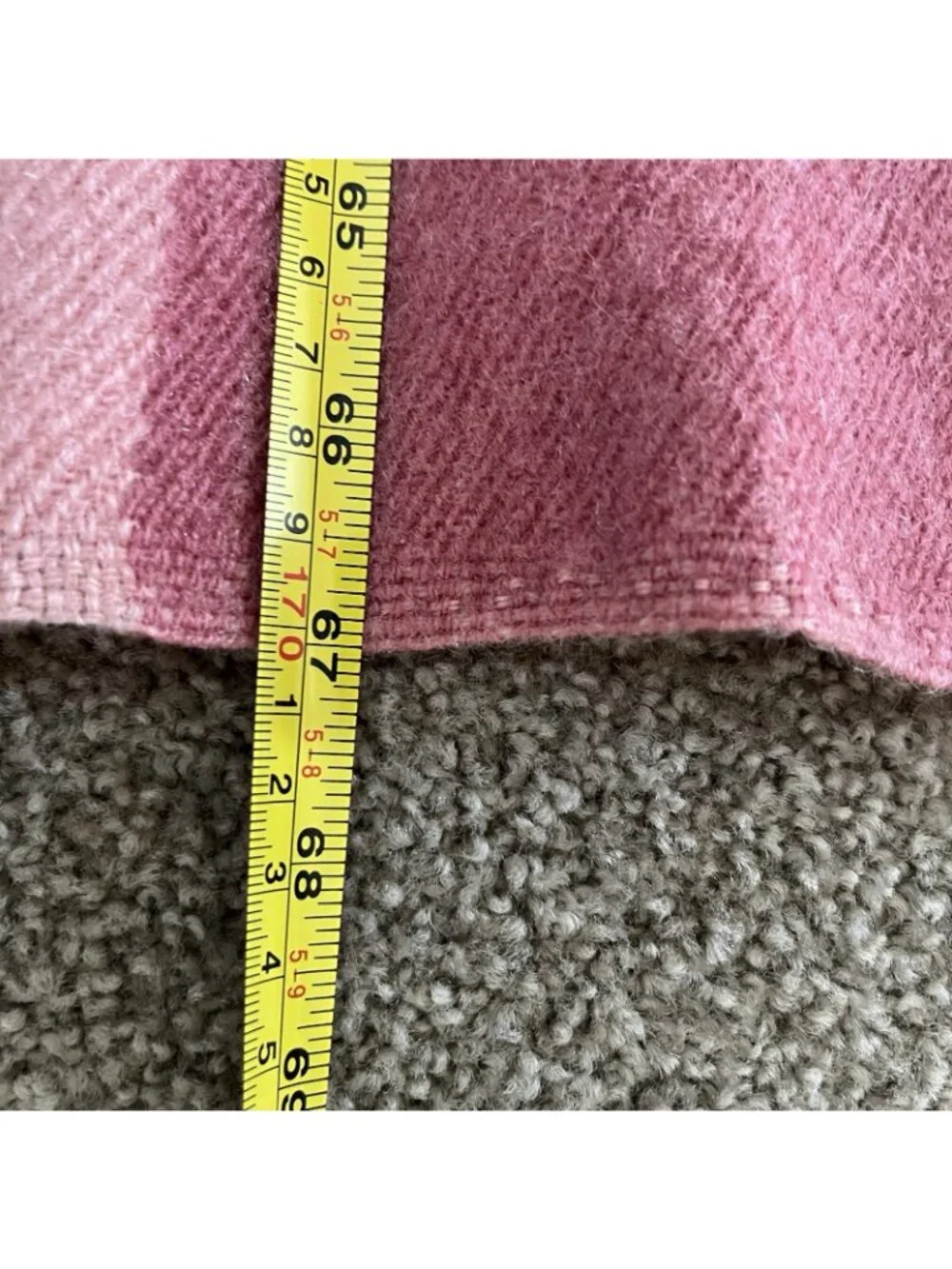 Early's Whitney 1950’s Vintage Rose Stripe Wool 4 Point Made In England Blanket